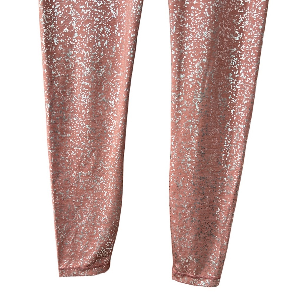 Sweaty Betty Goddess Foil Disco Pink Metallic Full Length Leggings - Picture 8 of 10